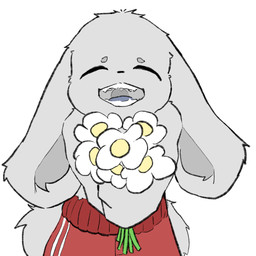 anthro big_ears big_tail blue_tongue bottomwear chamomile clothing flower fur gifting grey_body grey_fur male plant red_bottomwear red_clothing red_shorts shorts simple_background smile solo tail tongue white_background young young_anthro young_male loki0798 1:1 hi_res
