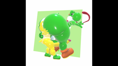 anthro balls behind_another big_balls big_butt big_penis bouncing_butt butt duo erection face_in_ass face_on_butt genitals glans green_body green_shell huge_balls huge_butt huge_penis long_penis long_tongue looking_back male male/male narrowed_eyes open_mouth penis shell size_difference standing thick_thighs tongue white_balls yellow_balls yellow_penis katzenart mario_bros mythology nintendo dinosaur dragon green_yoshi koopa koopa_troopa mythological_creature mythological_scalie prehistoric_species reptile scalie tortoise turtle yoshi 16:9 2026 3d_(artwork) 3d_animation animated blender_(artwork) digital_media_(artwork) hi_res no_sound short_playtime video widescreen