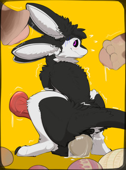 4_ears animal_genitalia animal_penis animal_vulva anus balls balls_on_ground balls_rest big_balls big_ears big_egg big_flare big_penis black_anus black_body black_claws black_feathers black_fur black_genitals black_hair black_sclera black_toe_claws black_vulva blush blush_lines bodily_fluids butt canine_genitalia canine_vulva caught_in_the_act cheek_tuft claws contrast countershading crouching cum cum_drip digitigrade disembodied_penis dripping easter_egg egg emanata equine_genitalia equine_penis erection faceless_character faceless_male facial_tuft feathers feet feral feral_focus feralized flared_penis fluffy flying_sweatdrops fur genital_fluids genitals group hair herm holidays huge_penis hyper hyper_genitalia hyper_penis imminent_rape imminent_sex imminent_threesome inner_ear_fluff intersex kneeling leaking long_ears looking_at_another looking_at_partner looking_back looking_back_at_another looking_back_at_partner looking_back_at_penis male maleherm mismatched_animal_penis mismatched_genitalia mismatched_penis motion_lines multi_ear multicolored_body nude oviposition paws penetration penis pink_genitals pink_penis precum precum_drip puffy_anus purple_eyes quadruped rear_view saggy_balls shaking simple_background smile solo_focus sweat sweatdrop tail tail_anus throbbing throbbing_penis toe_claws toes trembling trio tuft tufted_fur vaginal vaginal_fluids vaginal_oviposition vein veiny_penis vulva white_body white_feathers white_fur worried yellow_background awoope easter fyr_(fenrir784) ambient_bird avali avian bird 2026 absurd_res colored digital_drawing_(artwork) digital_media_(artwork) full-length_portrait hi_res portrait shaded