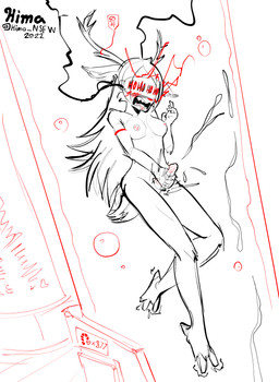 anthro antlers areola bodily_fluids breasts containment_tube cum electronics genital_fluids genitals gynomorph hair headgear headphones headset horn hypnosis intersex masturbation mind_control nipples numbered_tag penis solo tube twitching wire hima_nsfw himalaya_(hima_nsfw) deer mammal new_world_deer reindeer 2022 absurd_res hi_res