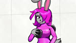 anthro bad_end breasts clothed clothing entrapment female fur hair inflating inflation kronos_unveiled latex latex_clothing latex_skinsuit makeup peril skinsuit slime sticky stuck tight_clothing trapped mx_mango disney pixar the_incredibles olivia_carver lagomorph leporid mammal rabbit animated no_sound webm