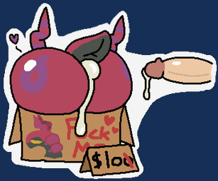 after_sex ambiguous_gender big_butt bodily_fluids box butt cardboard cardboard_box container cum cum_drip cum_in_ass cum_inside disembodied_penis dripping duo feral genital_fluids genitals heart_symbol horn humanoid_genitalia interspecies inviting inviting_to_sex male male/ambiguous penis pokephilia price_tag prostitution red_body sex tail text written_consent mznxmeow nintendo pokemon generation_5_pokemon human mammal pokemon_(species) scolipede 6:5 absurd_res alpha_channel hi_res