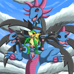 anal anal_penetration animal_genitalia anthro anus balls barefoot black_body black_eyes black_fur blue_body blue_fur blue_skin blush bodily_fluids butt chair_position claws cloud cum cum_in_ass cum_inside cum_on_knot cum_on_penis cum_while_penetrated cumshot dominant ejaculation erection feet feral flying flying_sex from_behind_position fur genital_fluids genital_slit genitals glistening grasp group group_sex happy humanoid_pointy_ears interspecies knot larger_dom larger_male looking_away looking_down male male/male male_on_bottom male_on_top male_penetrated male_penetrating male_penetrating_male masturbation nude on_bottom on_top orgasm outside pawpads paws penetration penile penile_masturbation penis plant pointy_ears purple_eyes raised_arm red_eyes saliva sex shadow sharp_teeth size_difference sky skyscape smaller_male smile spikes spread_legs spreading straddling sweat tail teeth threesome tongue tongue_out train_position trio vines wings wrap young zimli mythology nintendo pokemon canid canine dragon generation_4_pokemon generation_5_pokemon hydreigon lizard lucario mammal mythological_creature mythological_scalie pokemon_(species) reptile scalie snivy 1:1 hi_res