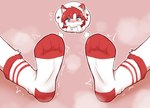 after_transformation anthro clothing clothing_transformation duo female footwear fur hair inanimate_transformation red_hair sock_transformation socks solo_focus transformation white_body white_fur shapeowl jane_fluffy hi_res