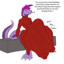 abdominal_bulge anthro anthro_pred autofellatio balls big_balls big_bulge big_penis bounce bouncing bouncing_belly bulge clothed clothing curled_up detailed_bulge digestion_implied fellatio genitals human_prey implied_fatal implied_snuff imprint larger_pred latex latex_clothing latex_skinsuit male male/male male_pred masturbation muffled muffled_moaning muffled_sounds muffled_speech oral oral_masturbation oral_vore paws penile penile_masturbation penis predator/prey prey_outline revealing_outfit seductive sex sitting size_difference skimpy skinsuit skintight_suit smile smirk smirking_at_partner soft_vore solo spread_legs spreading squirming taunting teasing text tight_belly tight_bulges tight_clothing tongue tongue_out vore conditional_dnp samagthrav2 halo_(series) microsoft xbox_game_studios montiga_(montiga) alien human mammal reptile sangheili scalie snake 1:1 absurd_res english_text hi_res