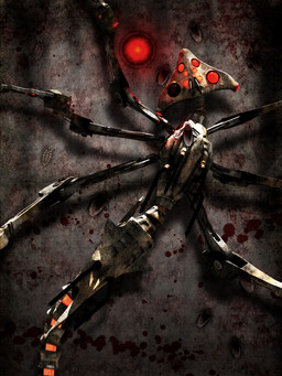 ambiguous_gender blood bodily_fluids feral glowing glowing_eyes high-angle_view machine metallic_body multi_eye multi_limb red_eyes rust segmented_tail solo deino_(artist) magnesium_(deino) ambient_arthropod ambient_cockroach ambient_insect arthropod crustacean isopod malacostracan robot robot_feral 2013 3:4 3d_(artwork) autodesk_3ds_max_(artwork) dark_theme digital_media_(artwork) hi_res red_theme male_(lore)