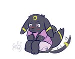 baby clothed clothing desperation diaper embarrassed female fur omorashi padded padding wearing_diaper young hangyakuneko nintendo pokemon eeveelution generation_2_pokemon pokemon_(species) umbreon sketch