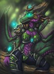 anthro armor aspect breasts female non-mammal_breasts scales solo ventral_scales conditional_dnp inert-ren blizzard_entertainment mythology warcraft ysera dragon lizard mythological_creature mythological_scalie reptile scalie hi_res