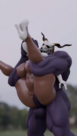 balls blurred_background bone bouncing_balls breasts clothing curvy_horns detailed_background duo fangs featureless_face feet female footwear full_nelson genitals glowing glowing_eyes hand_on_head high_heels holding_head horn looking_at_another looking_at_partner machine male male/female muscular muscular_male nude outside outside_sex penetration penis physics purple_balls purple_body purple_penis red_eyes sex shoes skull skull_head teeth vaginal vaginal_penetration dtpncanidatronic chiefkaine_(modeler) haydee_(game) the_ancient_magus'_bride elias_ainsworth haydee android demon humanoid monster robot 3d_(artwork) 3d_animation 9:16 animated blender_(artwork) blender_eevee_(artwork) crossover digital_media_(artwork) hi_res no_sound short_playtime video