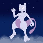 2_toes 3_fingers ambiguous_gender angry anthro cloud feet fingers floating looking_at_viewer night pink_body purple_body purple_eyes sky solo star toes kamek_sans nintendo pokemon generation_1_pokemon legendary_pokemon mewtwo pokemon_(species) hi_res