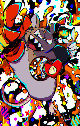 clothing gesture gloves hand_gesture handwear male pointing smile solo nen_nen_koro4 mad_rat_dead nippon_ichi_software heart_(mad_rat_dead) mad_rat_(mad_rat_dead) mammal murid murine rat rodent hi_res
