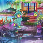 1:1 2023 amazing_background ambient_frog ambiguous_gender building butternutt cactus cattail_(plant) citrus_tree clothed clothed_feral clothing coat colorful_theme crossover dandelion detailed detailed_background digital_drawing_(artwork) digital_media_(artwork) drugs duo equid equine fan_character female_(lore) feral flower fluffy_pony fluffy_pony_(species) food fruit fruit_tree fur grass green_eyes hasbro hood hooves horn house joint lemon lemon_tree lookabooboo looking_up mammal mane marijuana medibang_paint_(artwork) multicolored_mane my_little_pony mythological_creature mythological_equine mythology open_mouth outside palm_tree pink_sclera plant plant_pot pond potted_plant puddle purple_tail raincoat raining rock rug shaded shrub smoke smoking smoking_joint smoking_marijuana square_crossover stairs standing stoned substance_intoxication succulent tail tapestry teal_tail topwear tree two_tone_mane two_tone_tail unguligrade unicorn water wind_chime yellow_body yellow_fur yellow_horn