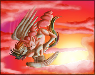 blue_body blue_feathers blue_fur cutie_mark duo eyes_closed feathered_wings feathers female feral fur hair multicolored_hair pink_hair quadruped rainbow_hair sunset tail wings inuhoshi-to-darkpen friendship_is_magic hasbro my_little_pony mythology pinkie_pie_(mlp) rainbow_dash_(mlp) earth_pony equid equine horse mammal mythological_creature mythological_equine pegasus pony 2012