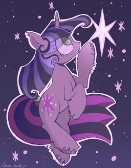 female feral fetlocks hooves horn inner_ear_fluff looking_up night solo star tuft semiscute friendship_is_magic hasbro my_little_pony mythology twilight_sparkle_(mlp) equid equine mammal mythological_creature mythological_equine unicorn hi_res