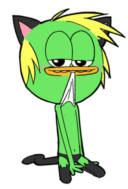 anthro beak bedroom_eyes biped biting_shirt black_clothing black_ears black_eyes black_legwear black_panties black_tail black_thigh_highs black_underwear blonde_hair blush cat_ear_legwear cat_lingerie cat_stockings clothed clothing clothing_lift fake_cat_ears fake_ears fake_tail feathers femboy fur green_body hair half-closed_eyes legwear lingerie looking_at_viewer male narrowed_eyes navel nipples on_model orange_beak panties seducing_viewer seductive shirt shirt_lift short_hair simple_background sitting solo spiky_hair standing stockings tail teeth thigh_highs toony toothed_beak topless topless_anthro topless_male topwear underwear upshirt wariza what white_background anonymous_artist breadwinners nickelodeon swaysway anatid anseriform avian bird duck mammal colored digital_media_(artwork) sketch