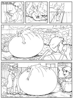 5_fingers anthro belly big_belly cabbage clothing detailed_background dialogue dress feral fingers food footwear group hair huge_belly hyper hyper_belly key lock male motion_lines nude obese overalls overweight padlock plant rabbit_ears scut_tail shoes short_tail sleeping speech_bubble tail text vegetable waking_up tanno_radon martin_the_marten max_longear canid canine canis domestic_dog gulonine human lagomorph leporid mammal marten mustelid musteline rabbit 2010 comic english_text monochrome