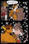 2012 anthro athletic biceps big_muscles boxing comic english_text fight fighting_ring generation_1_pokemon hi_res kick kickboxing male mammal murid murine muscular muscular_male nintendo pokemon pokemon_(species) raichu rat rodent saillestraife sport tail text tiptoe_(character)