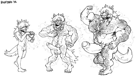 abs anthro arm_hair balls_expansion beard belly belly_hair biceps big_belly big_butt big_muscles big_nipples big_pecs big_penis body_hair butt chest_hair coontail_hair cursed_object deltoids erection expansion facial_hair feet flexing fur genital_expansion genitals growth growth_sequence hair hairy huge_muscles huge_penis hyper hyper_genitalia hyper_muscles hyper_penis looking_at_viewer male masculinization muscular muscular_anthro muscular_male nipples nude pecs penis penis_expansion solo standing tail thick_thighs triceps bulkybro canid canine canis mammal wolf monochrome sequence