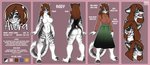 anthro clothed clothing color_swatch dress ear_piercing ear_ring expressions female nude piercing ring_piercing solo sweater text topwear ruolina avora_kuma felid mammal pantherine tiger english_text hi_res model_sheet