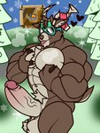 abs anthro antlers ball_tuft balls biceps big_muscles big_penis brown_body brown_fur chest_tuft crotch_tuft duo erection eyewear fist flexing foreskin fur genitals heart_symbol horn humanoid_genitalia humanoid_penis male muscular muscular_male open_mouth pec_grab pecs penis quads snow solo_focus sunglasses tail tail_tuft tongue tongue_out tuft vein lanopoli shibidyboop epic_games fortnite dolph_(fortnite) fishstick_(fortnite) cyprinid cypriniform deer fish goldfish mammal marine new_world_deer reindeer 3:4 hi_res