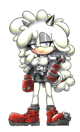 anthro belt big_breasts black_bottomwear black_clothing black_footwear black_horn black_skirt black_socks blue_eyes bottomwear breasts clothing cosplay crossover_cosplay dipstick_fingers female fingerless_gloves footwear fur gloves half-closed_eyes hand_on_hip handwear horn looking_at_viewer narrowed_eyes red_clothing red_footwear red_shoes shoes simple_background skirt socks solo suspenders white_background white_body white_fur white_wool wool_(fur) mario-grant final_fantasy final_fantasy_vii idw_publishing sega sonic_the_hedgehog_(comics) sonic_the_hedgehog_(idw) sonic_the_hedgehog_(series) square_enix lanolin_the_sheep_(sonic) tifa_lockhart bovid caprine mammal sheep 2025 crossover hi_res