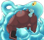 anthro anus balls belly bodily_fluids brown_body brown_fur butt cum cum_while_penetrated egg egg_in_ass egg_insertion erection foreskin fur genital_fluids genitals male navel nude overweight overweight_anthro overweight_male pawpads penetration penis precum slime_sex syakekuro lifewonders tokyo_afterschool_summoners kimun_kamui_(tas) bear goo_creature mammal hi_res