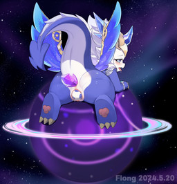 3_toes ambiguous_fluids anal anal_penetration anus blush butt crystal egg feet female feral genitals hindpaw looking_at_viewer looking_back looking_back_at_viewer multicolored_body multicolored_eyes object_in_ass open_mouth oviposition paws penetration planet presenting presenting_hindquarters purple_body rear_view seductive solo space tail toes two_tone_body two_tone_eyes vulva white_body wings young young_female young_feral kusan_nei mythology dragon mythological_creature mythological_scalie scalie 2024 absurd_res hi_res