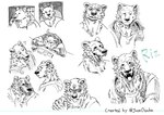 angry anthro clenched_teeth clothed clothing confusion fur happy jacket male open_mouth open_smile reading sad shocked smile solo teeth text tongue tongue_out topwear joze_osaka beastars riz_(beastars) bear brown_bear mammal ursine 2021 character_name english_text expression_sheet hi_res