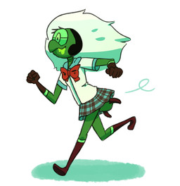1_eye arthropod_abdomen asian_clothing beak bodily_fluids clothing drooling east_asian_clothing female hair japanese_clothing japanese_school_uniform running saliva school_uniform serafuku solo uniform white_hair androsuit cartoon_network steven_universe centipeetle alien alien_humanoid animal_humanoid arthropod arthropod_humanoid corrupted_gem gem_(species) humanoid insect insect_humanoid nephrite_(gem_species) hi_res
