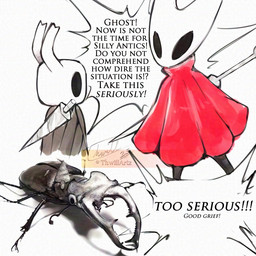alternate_form anthro black_body black_exoskeleton cloak cloak_only clothing duo exoskeleton female feral feralized horn monotone_cloak red_cloak red_clothing text white_head white_horn thwillartz hollow_knight_(franchise) team_cherry too_serious hornet_(hollow_knight) the_knight_(hollow_knight) arthropod vessel_(species) 1:1 2025 adversarial_noise english_text meme