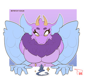 anthro antlers blue_body blue_ears blue_paws breasts dewlap_(anatomy) duo extreme_size_difference featureless_breasts female fluffy fluffy_ears fur horn larger_female looming looming_over macro male male/female micro multicolored_body multicolored_fur nude pink_body pink_fur purple_body purple_fur romantic romantic_couple shrinking shrunk size_difference size_transformation smaller_male smile smiling_at_another smiling_at_partner smug smug_eyes smug_face smug_grin transformation two_tone_body yellow_eyes yellow_horn digitalscales mythology drak_(digitalscales) petal_(dapperhedgehog) dragon eastern_dragon fairy_dragon furred_dragon furred_scalie lizard mythological_creature mythological_scalie reptile scalie wingless_dragon absurd_res hi_res