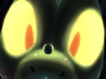 ambiguous_gender anthro glowing glowing_eyes looking_at_planet macro orange_eyes solo space terra_macro yellow_sclera magpi nintendo pokemon generation_3_pokemon pokemon_(species) treecko 2020 4:3 digital_media_(artwork) headshot_portrait portrait