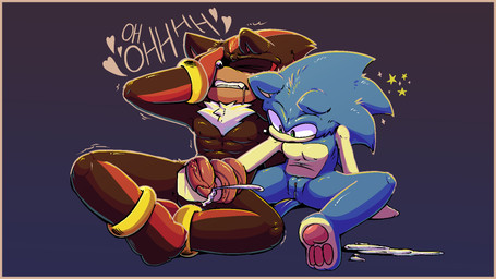 abs andromorph andromorph/male anthro black_body blue_body bodily_fluids border brown_border clenched_teeth cum cumshot curling_toes drooling duo ejaculation eyes_closed feet fluffy fluffy_chest genital_fluids genitals green_eyes hand_on_face intersex intersex/male looking_at_genitalia looking_at_penis male moan navel nipples pawpads pecs penis penis_around_arm red_body saliva sitting sitting_on_ground spread_legs spreading star teeth unusual_anatomy unusual_genitalia unusual_penis vaginal_fluids vulva tomater sega sonic_the_hedgehog_(series) shadow_the_hedgehog sonic_the_hedgehog eulipotyphlan hedgehog mammal 16:9 2025 digital_drawing_(artwork) digital_media_(artwork) hi_res widescreen