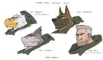 anthro armor beak beak_scar beard big_vein black_eyes black_nose black_sclera blue_eyes brown_body brown_fur ears_up facial_hair feathers fin fur gills green_armor grey_body grey_hair grey_scales group hair head_fin head_only machine male multicolored_body multicolored_fur multicolored_scales narrowed_eyes pale_skin prosthetic prosthetic_fin scales scar short_hair simple_background text two_tone_body two_tone_fur two_tone_scales white_background white_body white_feathers white_sclera yellow_beak yellow_eyes saberzelgrath cayden_hart_(saberzelgrath) gunnar_(saberzelgrath) rocco_schroeder_(saberzelgrath) zac_(saberzelgrath) accipitrid accipitriform avian bald_eagle bird canid canine canis domestic_dog eagle fish german_shepherd herding_dog human mammal marine pastoral_dog sea_eagle shark english_text