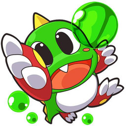anthro blush chibi looking_at_viewer male open_mouth simple_background smile solo teeth white_background unknown_artist bubble_bobble mythology square_enix taito bub_(bubble_bobble) bubble_dragon dragon mythological_creature mythological_scalie scalie 1:1 low_res source_request