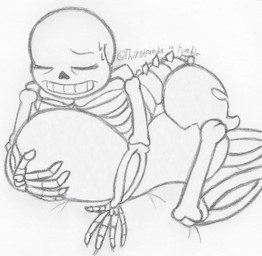 anterior_nasal_aperture bodily_fluids bone eyebrows eyes_closed femur_(bone) grinding humping looking_pleasured male masturbation not_furry pillow pillow_humping simple_background skeleton smile solo spine sweat sweatdrop lunarpanda8686 undertale undertale_(series) sans_(undertale) animated_skeleton humanoid undead graphite_(artwork) monochrome traditional_media_(artwork)