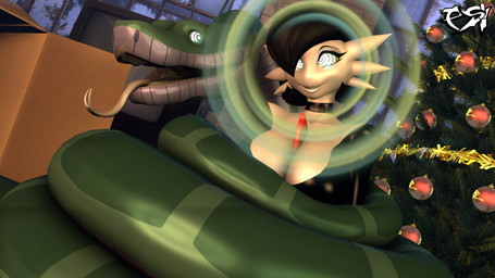 ambiguous_gender big_breasts black_choker black_clothing black_hair black_jewelry black_latex black_necklace black_topwear breasts choker christmas_tree cleavage clothed clothed_female clothed_humanoid clothing coiling duo female feral green_body hair holidays hypnosis jewelry latex latex_choker latex_clothing latex_topwear mind_control multicolored_body necklace plant restrained ringed_eyes topwear tree two_tone_body white_body psikokinetic warfaremachine_(modeler) christmas nintendo pokemon the_jungle_book asura_(psikokinetic) kaa_(jungle_book) gardevoir generation_3_pokemon humanoid pokemon_(species) python reptile scalie snake 2023 3d_(artwork) absurd_res digital_media_(artwork) hi_res source_filmmaker_(artwork) male_(lore)