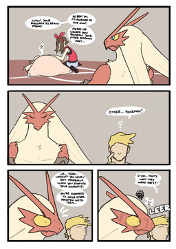 accessory after_fight anthro clothing cross-popping_vein dialogue female headband male onomatopoeia question_mark sound_effects speech_bubble text drstrangeluvve nintendo pokemon blaziken clefairy generation_1_pokemon generation_3_pokemon human mammal pokemon_(species) comic english_text hi_res