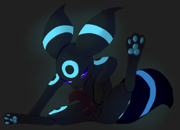 feral genitals glowing knot knotted_penis licking male oral pawpads paws penile penile_spines penis penis_lick penis_tentacles sex solo tentacles tongue dapper_yapper nintendo pokemon eeveelution generation_2_pokemon pokemon_(species) shiny_pokemon umbreon hi_res