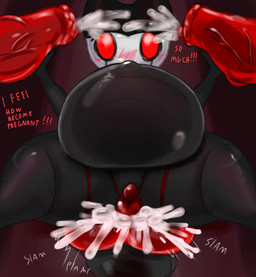 abdominal_bulge ambiguous_gender anthro big_butt big_penis blush bodily_fluids breasts butt cum cum_inflation cum_inside genital_fluids genitals group handjob herm huge_butt inflation intersex intersex/male knot male mostly_nude multiple_handjobs penetration penile penis penis_fluid sex solo_focus surprised text thick_thighs vaginal vaginal_fluids vaginal_penetration khadhunter7 hollow_knight_(franchise) team_cherry grimmchild_(hollow_knight) arthropod humanoid english_text hi_res