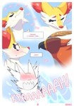 anthro ari_the_talonflame avian beak blindfold blush braixen canid canine caught comic dark_text dialogue duo ellie_the_braixen english_text eyes_closed falconry_hood feral fur generation_6_pokemon girly hi_res hood hooded inner_ear_fluff inner_monologue leather_helmet light_text lol_comments male mammal nikkibunn nintendo number page_number pokemon pokemon_(species) purple_text red_body red_fur scared scared_shitless sensory_deprivation sensory_deprivation_helmet signature talonflame text text_box tuft white_body white_fur white_text yellow_body yellow_fur