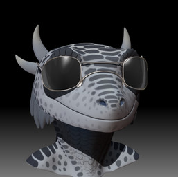 anthro eyewear female glasses horn scales solo minmiki mythology ragolya dragon mythological_creature mythological_scalie scalie 3d_(artwork) digital_media_(artwork) hi_res