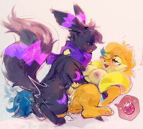 anthro anthro_on_feral anthro_penetrated bestiality bestiality_impregnation black_body bodily_fluids breasts cum cum_in_vagina cum_inside female female_penetrated feral feral_penetrating feral_penetrating_anthro fluffy fluffy_tail from_front_position genital_fluids hair impregnation insemination_attempt lying male male/female male_penetrating male_penetrating_female missionary_position nipples on_back ovum penetration penile penile_penetration penis_in_vagina pool_float purple_accents scarf sex sperm_cell tail vaginal vaginal_penetration yellow_body zanthu nintendo pokemon comet_(cosmicmoonlight) eeveelution floatzel generation_2_pokemon generation_4_pokemon pokemon_(species) umbreon hi_res