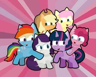 abstract_background blonde_hair blue_body blue_eyes cartoon_freckles clothing cowboy_hat cutie_mark eyelashes feathered_wings feathers female feral freckled_face freckles green_eyes group group_photo hair hat headgear headwear horn hug long_eyelashes looking_at_another looking_back looking_back_at_another multicolored_hair open_mouth open_smile orange_body pink_hair purple_body purple_eyes purple_hair rainbow_hair smile white_body wings yellow_body elianrandomworks friendship_is_magic hasbro my_little_pony mythology applejack_(mlp) fluttershy_(mlp) pinkie_pie_(mlp) rainbow_dash_(mlp) rarity_(mlp) twilight_sparkle_(mlp) earth_pony equid equine horse mammal mythological_creature mythological_equine pegasus pony unicorn