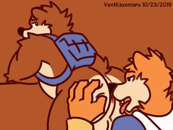 anal anthro anthro_on_anthro anus backpack backsack balls bouncing_balls bouncing_butt butt butt_grab duo genitals hand_on_butt licking male male/male male_rimming_male nose_to_anus oral perineum rimming sex tongue tongue_out ventkazemaru banjo-kazooie conker's_bad_fur_day rareware banjo_(banjo-kazooie) conker bear mammal rodent sciurid tree_squirrel 2d_animation 4:3 animated crossover frame_by_frame loop