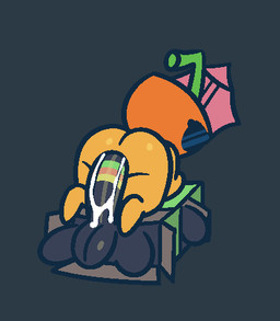 anal anal_penetration balls black_body bodily_fluids butt cereal_box cowgirl_position cum cum_in_ass cum_inside cum_on_penis drinking_straw duo eyewear food from_front_position fruit genital_fluids genitals male male/male multicolored_penis on_bottom on_top orange_(fruit) orange_body penetration penile penile_penetration penis penis_in_ass plant sex striped_genitalia striped_penis stripes sunglasses umbrella gemsum cereal_(gemsum) orange_(gemsum) elemental_creature flora_fauna food_creature humanoid 2025 animated loop low_res seamless_loop