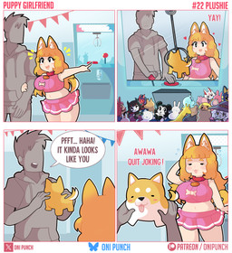 big_breasts bottomwear breasts claw_machine clothing collar dialogue duo eyelashes faceless_character faceless_human faceless_male female happy huge_breasts male midriff miniskirt navel outline plushie pointy_ears skirt text the_truth tongue tongue_out uraeus white_outline onigiri_punch animal_crossing deltarune nintendo undertale_(series) ankha_(animal_crossing) maggie_(onigiri_punch) noelle_holiday sally_mcboing_(joaoppereiraus) animal_humanoid canid canid_humanoid canine canine_humanoid dog_humanoid human humanoid mammal mammal_humanoid absurd_res comic english_text hi_res