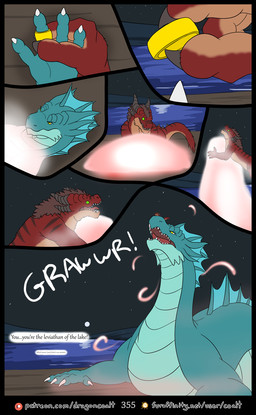 4_fingers anthro anthro_to_feral claws confident dialogue digit_ring dorsal_frill duo extreme_size_difference female feral finger_ring fingers frill_(anatomy) fur furaffinity_logo green_eyes head_crest head_frill holding_ring jewelry lake larger_feral long_neck magic_ring male moon night on_nose open_mouth page_number patreon_logo pronounced_browridge red_glow removing_jewelry roaring scared size_difference sky smaller_anthro speech_bubble star starry_sky teal_body teal_scales text transformation transformation_through_magic yellow_eyes rimentus furaffinity jewish_mythology mythology patreon coalt rysindra_(rimentus) aquatic aquatic_dragon dragon furred_dragon furred_scalie leviathan mythological_creature mythological_marine mythological_scalie scalie wingless_dragon comic english_text hi_res url