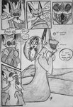 annoyed anthro comic_panel duo fangs forked_tongue internal intersex intersex/male male talking_to_another teeth tongue vore l30lves microsoft ori_(series) xbox_game_studios tim_(l30lves) moki_(species) reptile scalie snake absurd_res hi_res monochrome traditional_media_(artwork)