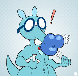 4_fingers anthro blue_body blush blush_lines curvy_figure emanata exclamation_point expansion eyelashes eyewear femboy fingers flash_emanata glasses halftone_background hyper hyper_lips laboratory_equipment laboratory_glassware lip_expansion lips logo male navel pattern_background pen pockets scientific_instrument simple_background small_waist solo tail test_tube text thick_lips wasp_waist wide_hips thatdawgmurray happy_tree_friends sniffles_(htf) aardvark mammal 2025 aliasing artist_logo artist_name digital_media_(artwork) halftone hi_res signature